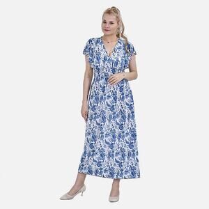 Tamsy Flutter Sleeve Smocked Midi Dress